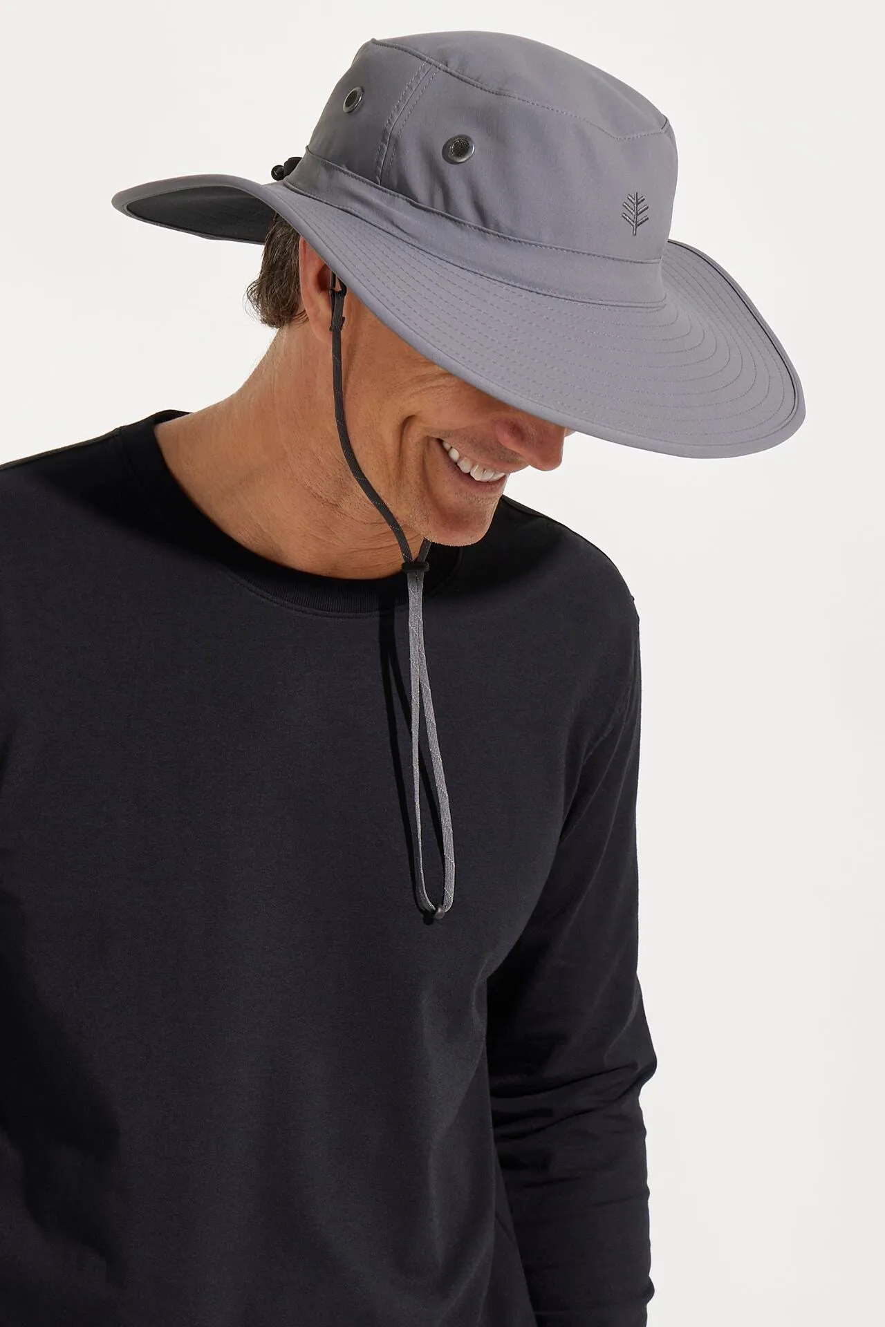 Unisex Leo Shapeable Wide Brim Hat  |  Carbon/Black