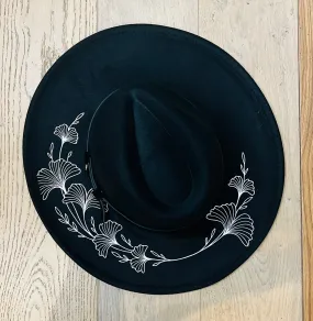 Vegan Felt Hat - XL Brim - Ginkgo Biloba