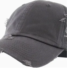 Vintage Mesh Back Hat - Dark Grey