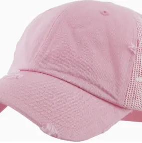 Vintage Mesh Back Hat - Pink