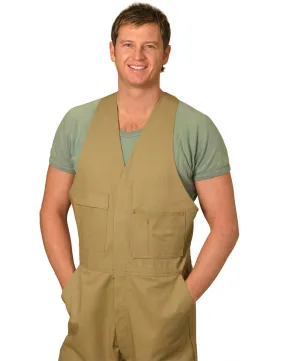[WA01] Men's Cotton Drill Action Back Overall-Regular