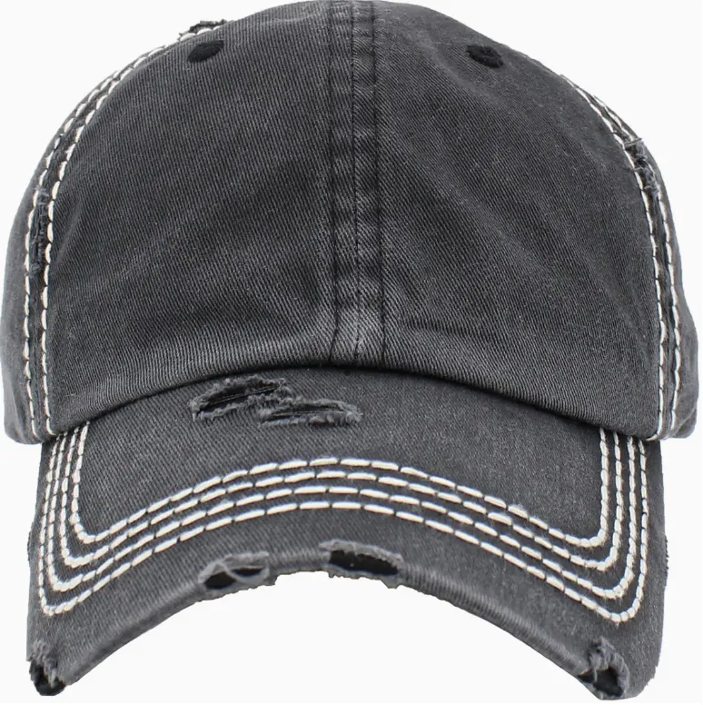 Washed Vintage Hat - Black