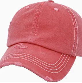 Washed Vintage Hat - Hot Pink