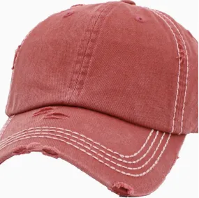 Washed Vintage Hat - Maroon