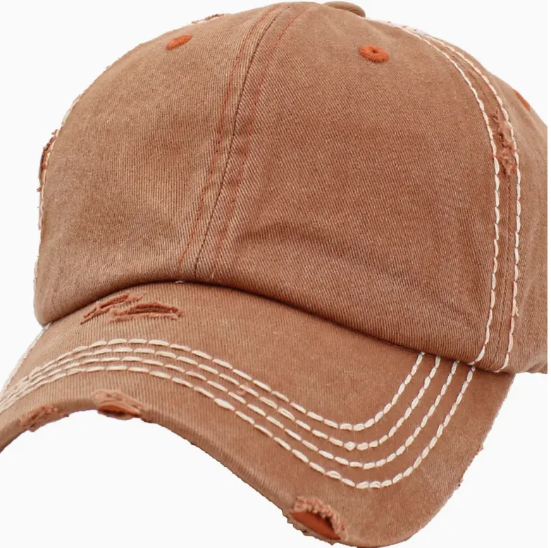 Washed Vintage Hat - Rust
