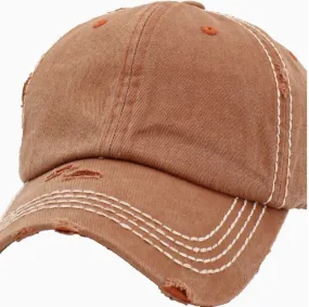 Washed Vintage Hat - Rust