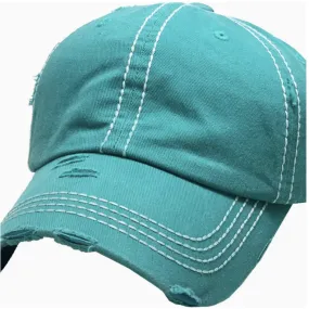 Washed Vintage Hat - Turquoise