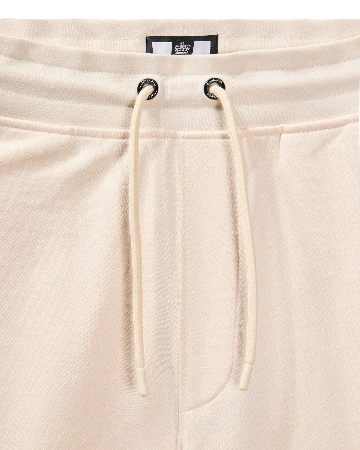 Weekend Offender Hawkins 100% Cotton Jogger Shorts - Alabaster