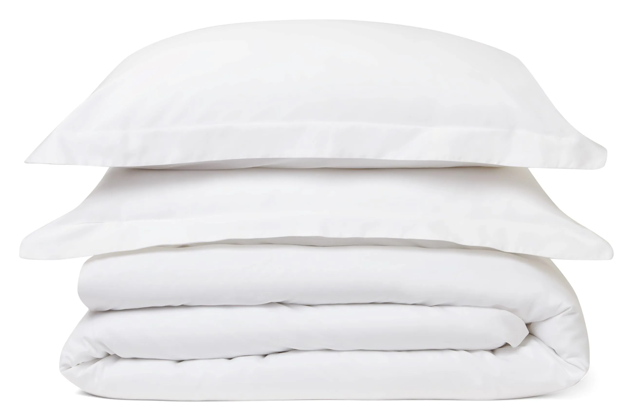 White Duvet Cover Set: Duvet Cover Set: 1 Duvet Cover & 2 Oxford Pillow Cases: 100% Organic Cotton