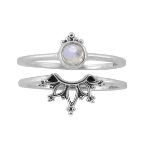 Wonderland Moonstone Ring Set