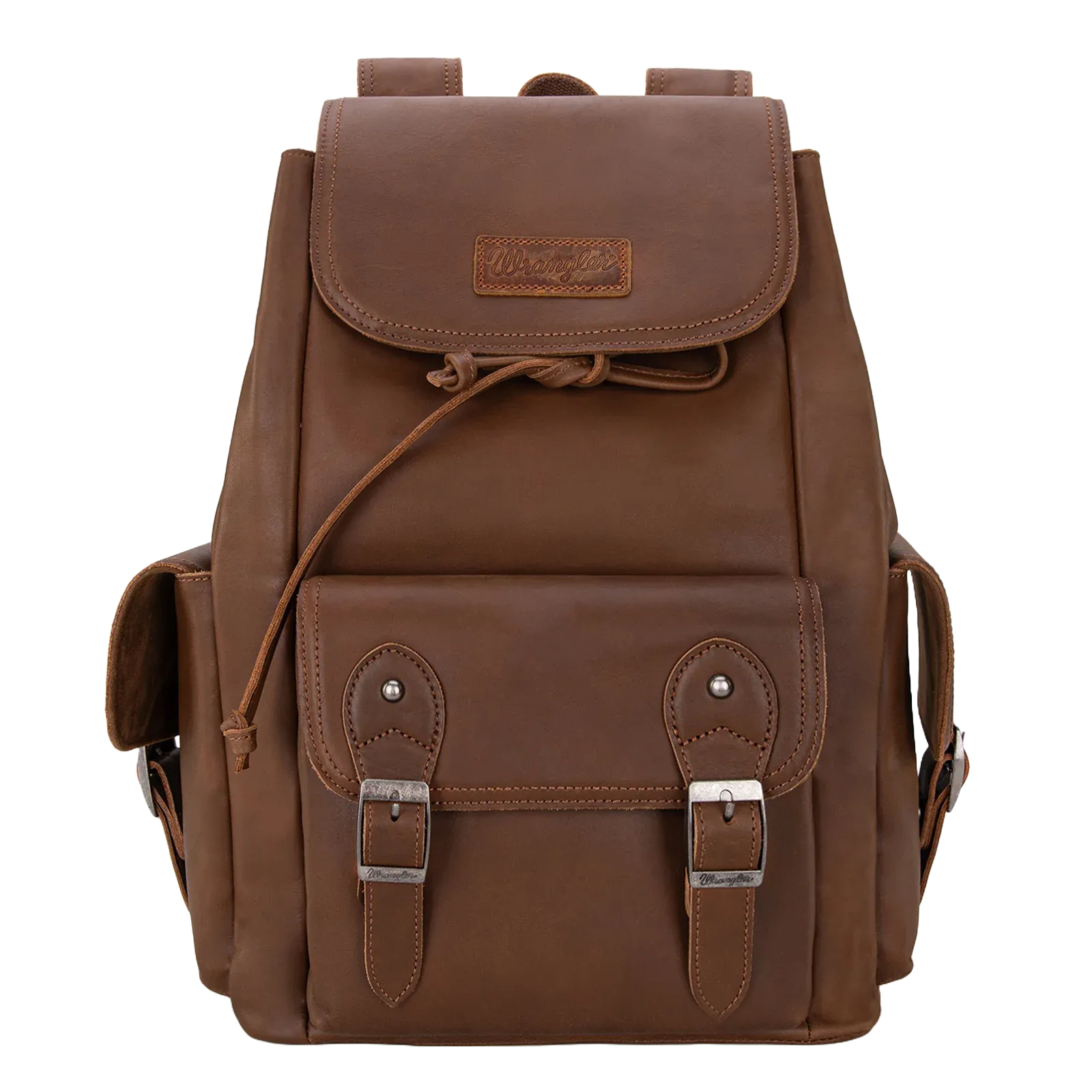 Wrangler Ladies 100% Genuine Leather Brown Backpack WG143-9110CF