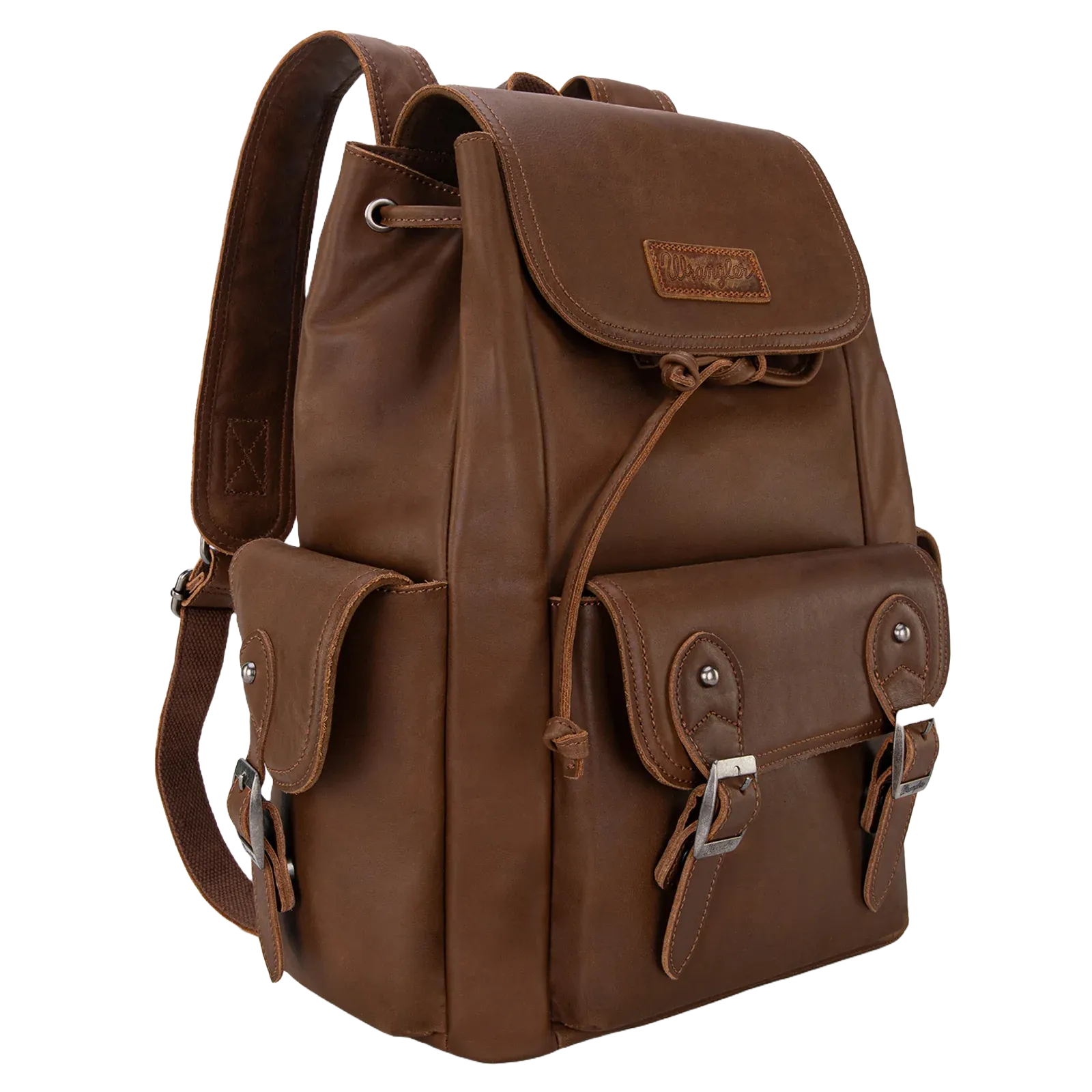 Wrangler Ladies 100% Genuine Leather Brown Backpack WG143-9110CF