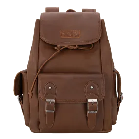 Wrangler Ladies 100% Genuine Leather Brown Backpack WG143-9110CF