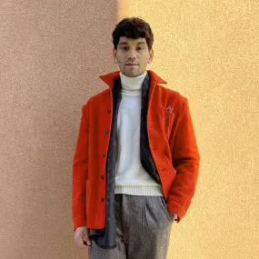 x Sartoria Carrara : chore jacket in Classic Orange Casentino wool [PRE-ORDER BALANCE]