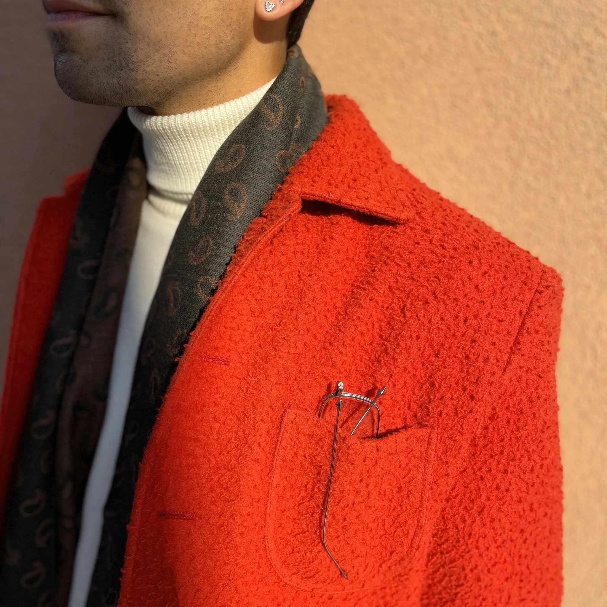 x Sartoria Carrara : chore jacket in Classic Orange Casentino wool [PRE-ORDER BALANCE]