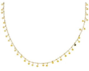 Yellow gold star necklace