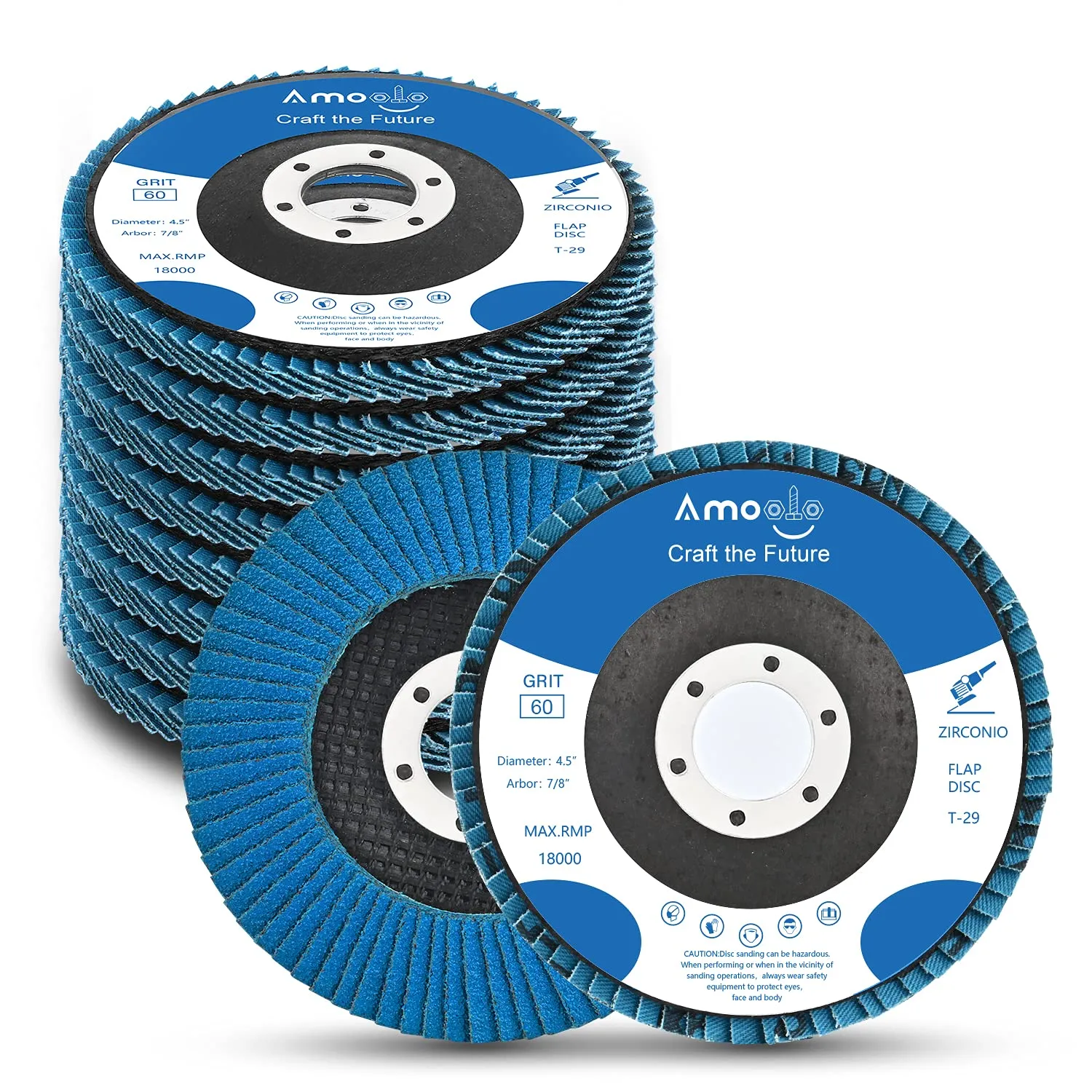 Zirconia Flap Disc, High Density Abrasive Grinding Discs for Metal/Wood Grinding, T29