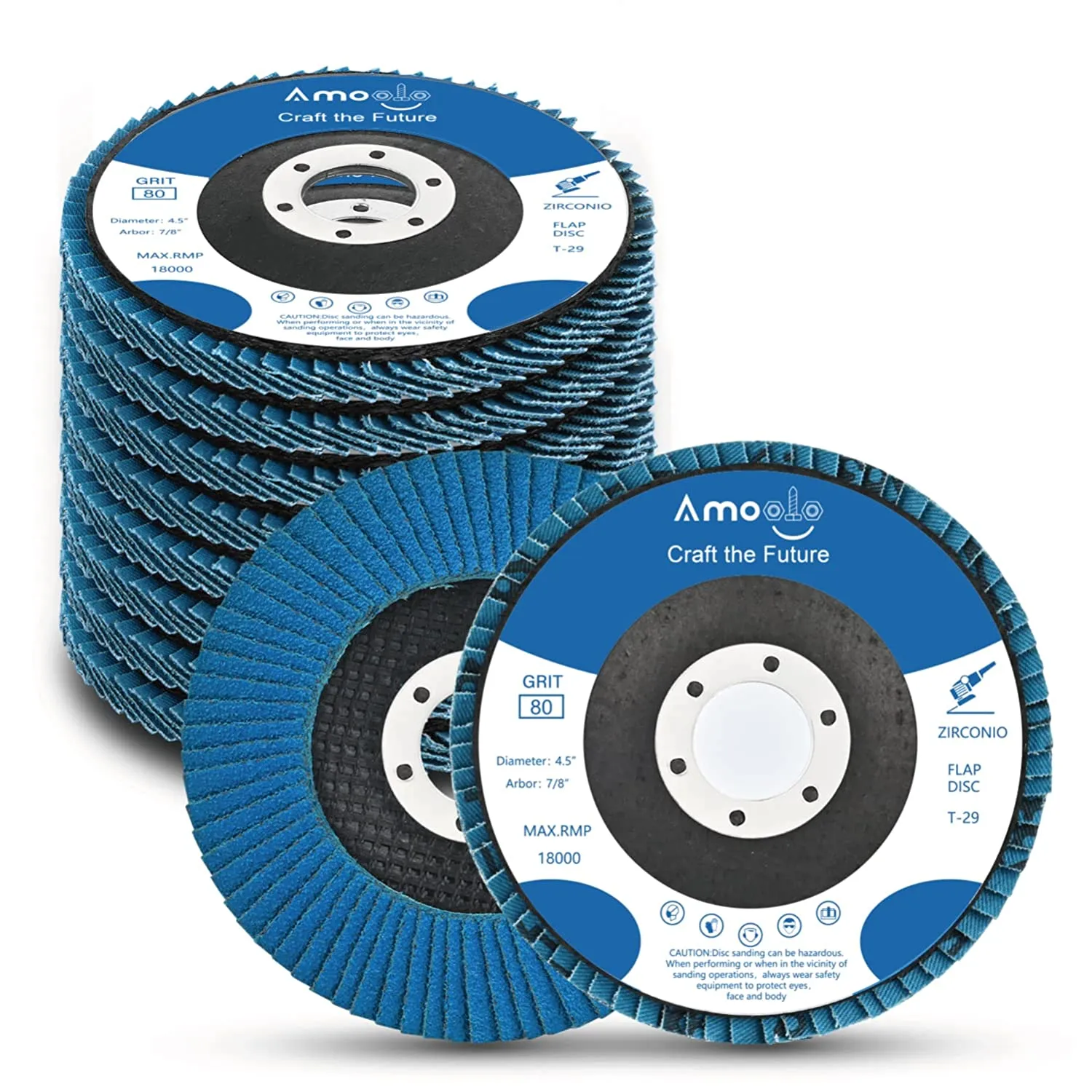 Zirconia Flap Disc, High Density Abrasive Grinding Discs for Metal/Wood Grinding, T29