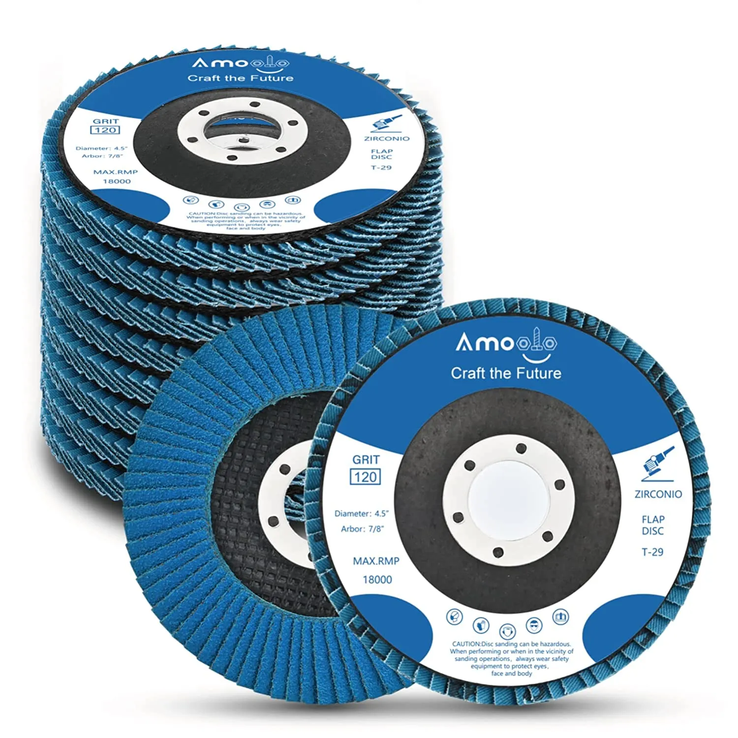 Zirconia Flap Disc, High Density Abrasive Grinding Discs for Metal/Wood Grinding, T29